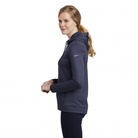 Nike NKAH6264 Ladies Therma-FIT Full-Zip Fleece Hoodie - Midnight Navy