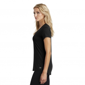 OGIO Endurance LOE337 Ladies Peak V-Neck Tee - Blacktop