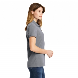 Port & Company LKP1500 Ladies Combed Ring Spun Pique Polo - Silver