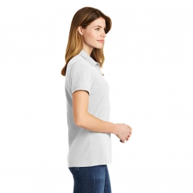 Port & Company LKP1500 Ladies Combed Ring Spun Pique Polo - White