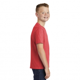 Port & Company PC455Y Youth Fan Favorite Blend Tee - Bright Red Heather