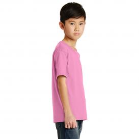 Port & Company PC55Y Youth Core Blend Tee - Candy Pink
