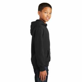 Port & Company PC850YH Youth Fan Favorite Fleece Pullover Hooded Sweatshirt - Jet Black