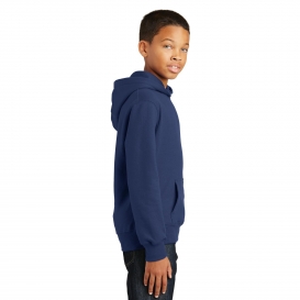 Port & Company PC850YH Youth Fan Favorite Fleece Pullover Hooded Sweatshirt - Team Navy