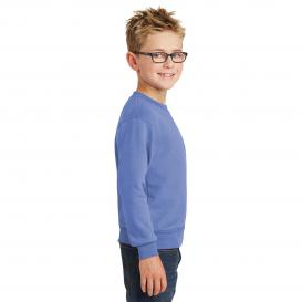 Port & Company PC90Y Youth Core Fleece Crewneck Sweatshirt - Carolina Blue