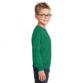 Port & Company PC90Y Youth Core Fleece Crewneck Sweatshirt - Kelly