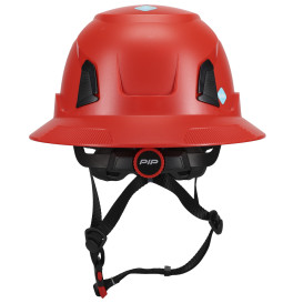 PIP 280-HP1491R-FB Traverse ANSI Type II Full Brim Safety Helmet - Red
