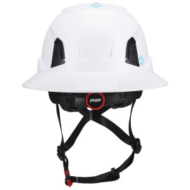 PIP 280-HP1491R-FB Traverse ANSI Type II Full Brim Safety Helmet - White Carbon