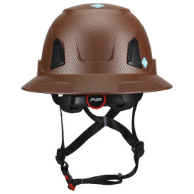 PIP 280-HP1491R-FB Traverse ANSI Type II Full Brim Safety Helmet - Brown Carbon