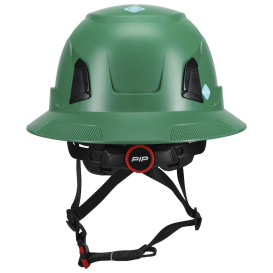 PIP 280-HP1491RV-FB Traverse ANSI Type II Full Brim Vented Safety Helmet - Dark Green