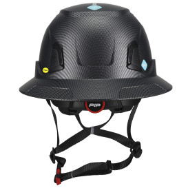 PIP 280-HP1491RVM-FB Traverse ANSI Type II Vented Full Brim Safety Helmet with Mips - Black Carbon
