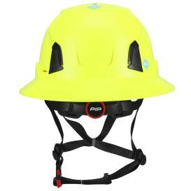 PIP 280-HP1491RVM-FB Traverse ANSI Type II Vented Full Brim Safety Helmet with Mips - Hi-Vis Yellow