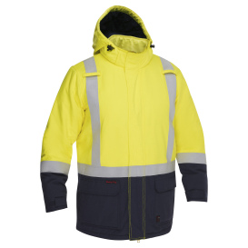 PIP 385M8387H Bisley AR/FR Ripstop Insulated Parka with Navy Bottom - Yellow/Navy