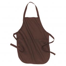 Port Authority A500 Full Length Apron with Pockets - Coffee Bean
