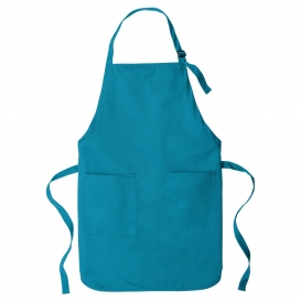 Port Authority A600 Full-Length Two-Pocket Bib Apron - Sapphire