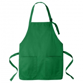 Port Authority A601 Medium-Length Two-Pocket Bib Apron - Kelly Green