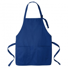 Port Authority A601 Medium-Length Two-Pocket Bib Apron - Royal