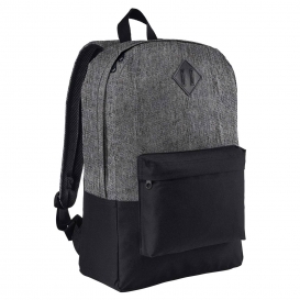 Port Authority BG7150 Retro Backpack - Heather Grey/Black