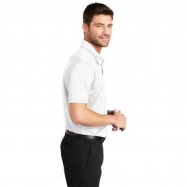 Port Authority K540P Silk Touch Performance Pocket Polo - White