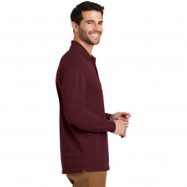 Port Authority K8000LS EZCotton Long Sleeve Polo - Maroon