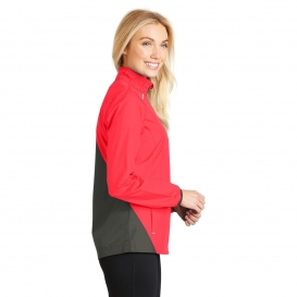 Port Authority L345 Ladies Zephyr Reflective Hit Full-Zip Jacket - Hot Coral/Grey Steel