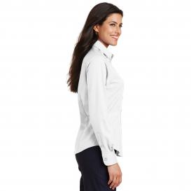 Port Authority L638 Ladies Long Sleeve Non-Iron Twill Shirt - White