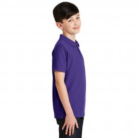 Port Authority Y500 Youth Silk Touch Polo - Purple