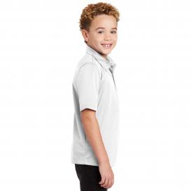 Port Authority Y540 Youth Silk Touch Performance Polo - White