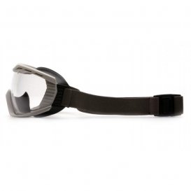 Pyramex G604T2 Capstone Goggles - Gray Frame - Clear Ballistic H2X Anti-Fog Lens