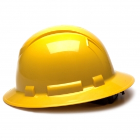 Pyramex HP56130 Ridgeline Full Brim Hard Hat - 6-Point Ratchet Suspension - Yellow