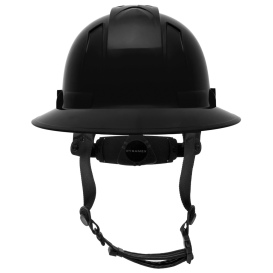 Pyramex HPT256111V Ridgeline T2 Vented Full Brim Hard Hat - 6-Point Ratchet Suspension - Black