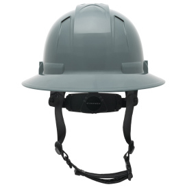 Pyramex HPT256113V Ridgeline T2 Vented Full Brim Hard Hat - 6-Point Ratchet Suspension - Slate Gray