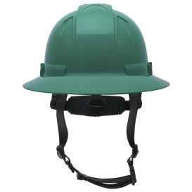 Pyramex HPT256135 Ridgeline T2 Full Brim Hard Hat - 6-Point Ratchet Suspension - Green