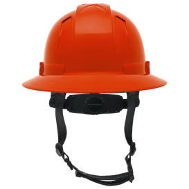 Pyramex HPT256141V Ridgeline T2 Vented Full Brim Hard Hat - 6-Point Ratchet Suspension - Hi-Vis Orange