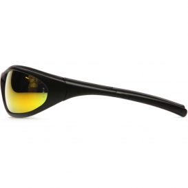 Pyramex SB3345E Zone II Safety Glasses - Matte Black Frame - Ice Orange Mirror Lens