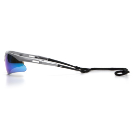 Pyramex SS6365SP PMXTREME Safety Glasses - Silver Frames - Ice Blue Mirror Lens