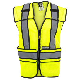 DEWALT DSV421 Type R Class 2 Adjustable Breakaway Mesh Safety Vest - Yellow/Lime