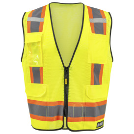 DEWALT DSV82 Type R Class 2 Heavy Duty Surveyor Safety Vest - Yellow/Lime