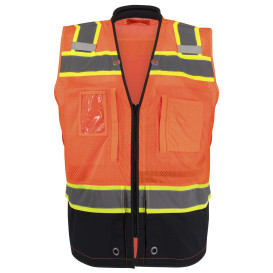 DEWALT DSV851 Type R Class 2 Heavy Duty Tech Surveyor Safety Vest - Orange