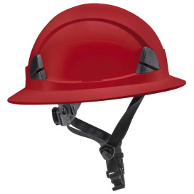 Radians RHF2 Dareware X Type II Class E Full Brim Safety Helmets - Ratchet Suspension - Red