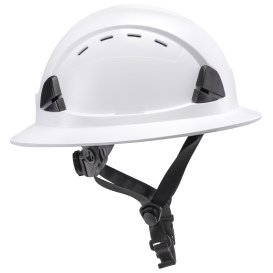 Radians RHF2V Dareware X Type II Class C Vented Full Brim Safety Helmets - Ratchet Suspension - White