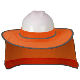 Radians RHHS-02 Collapsible Hard Hat Neck Shade - Orange