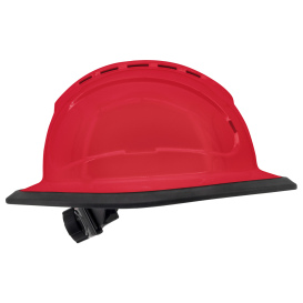Radians RHJ6V The Judge Full Brim Hard Hat - Ratchet Suspension - Red