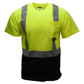 Radians ST11B Type R Class 2 Black Bottom Mesh Safety Shirt - Yellow ...