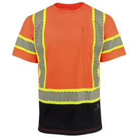 Radians ST42B Type R Class 3 Color Block Short Sleeve Safety Shirt - Orange
