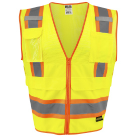 Radians SV69-2ZGM Type R Class 2 Two-Tone Surveyor Safety Vest - Yellow/Lime