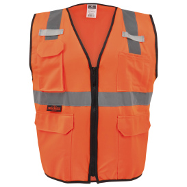 Radians SV7E Economy Type R Class 2 Solid Surveyor Safety Vest - Hi-Vis Orange