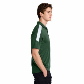 Sport-Tek ST104 Competitor United Polo - Forest Green/White