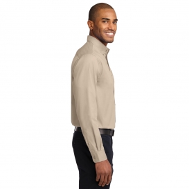 Port Authority S608ES Extended Size Long Sleeve Easy Care Shirt - Stone