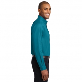 Port Authority S608ES Extended Size Long Sleeve Easy Care Shirt - Teal Green
